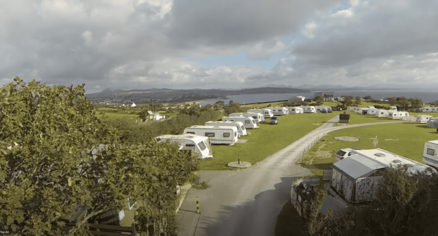 Cim caravan park entrance overhead